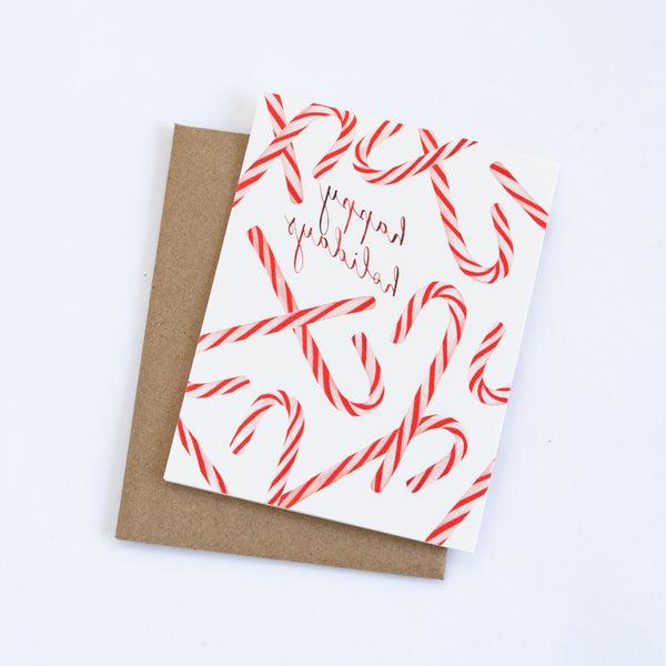 Candy Canes Holiday Card