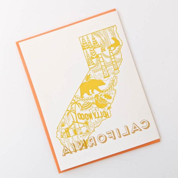 California Letterpress Card